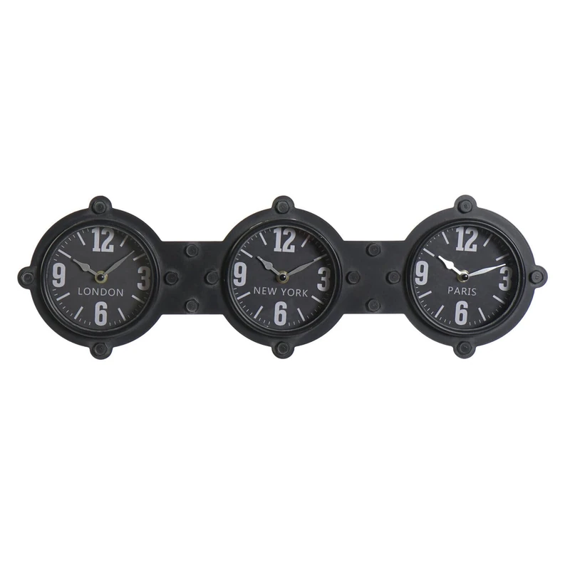 Reloj Painted Hierro Crystal 58 x 6.5 x 18 cm Black - Image 1