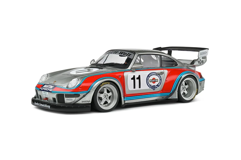 Solido 1:18 RWB BODYKIT Martini Grey 2020 Die-cast Model