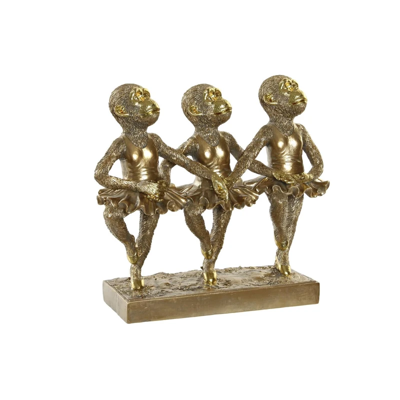 Resin Figure 32.5 x 12.5 x 29 Monos Ballet Dorado