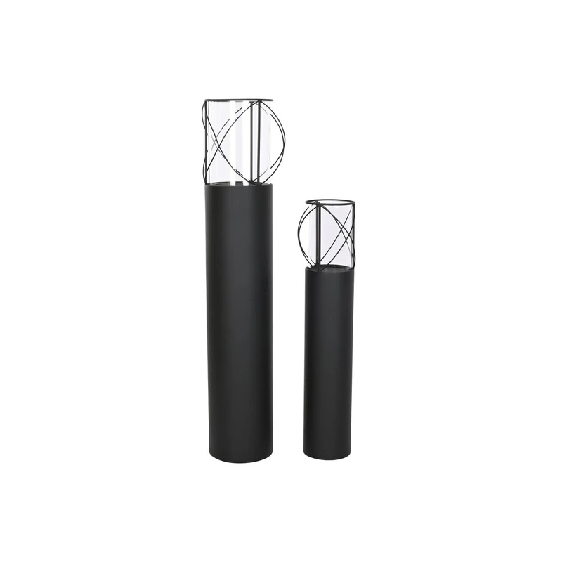Set of 2 Metal Crystal 27 x 27 x 125 cm 17 x 90 cm