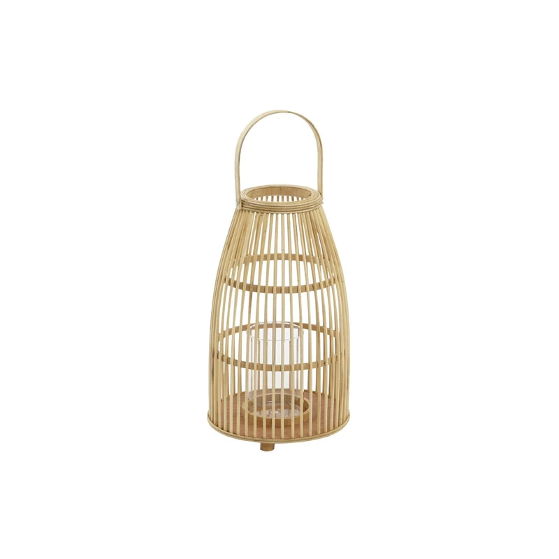 Bamboo Crystal Cake Holder 25 x 25 x 56 cm Natural Brown