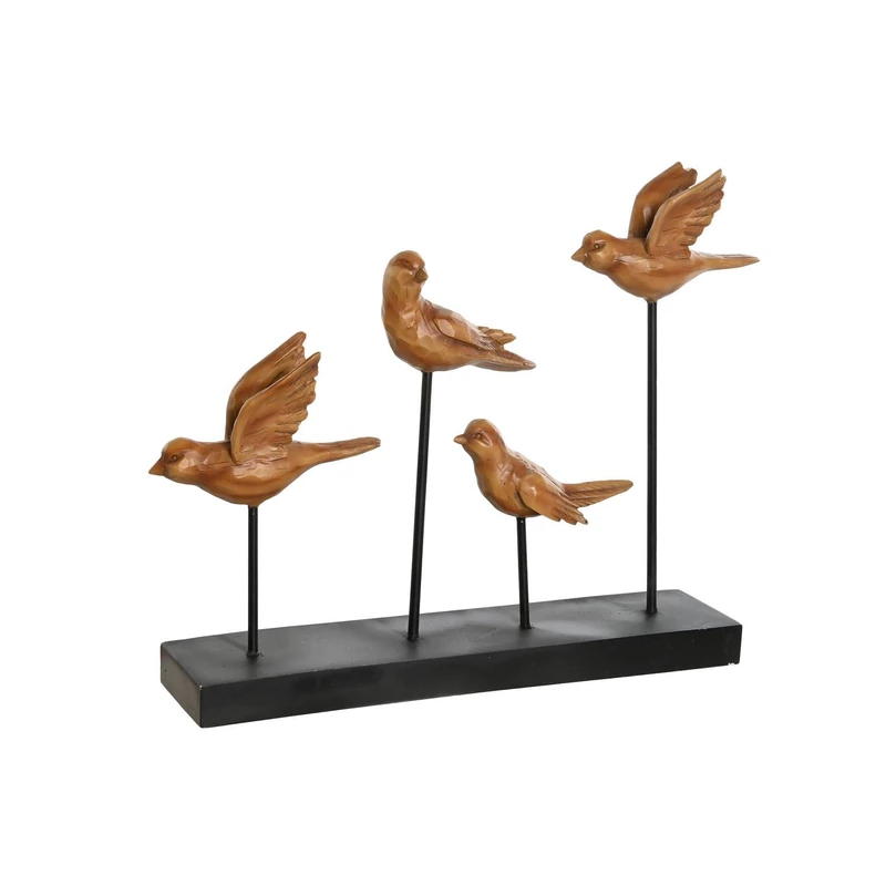 Decorative Resin 32 x 6 x 24 cm pajaros Brown
