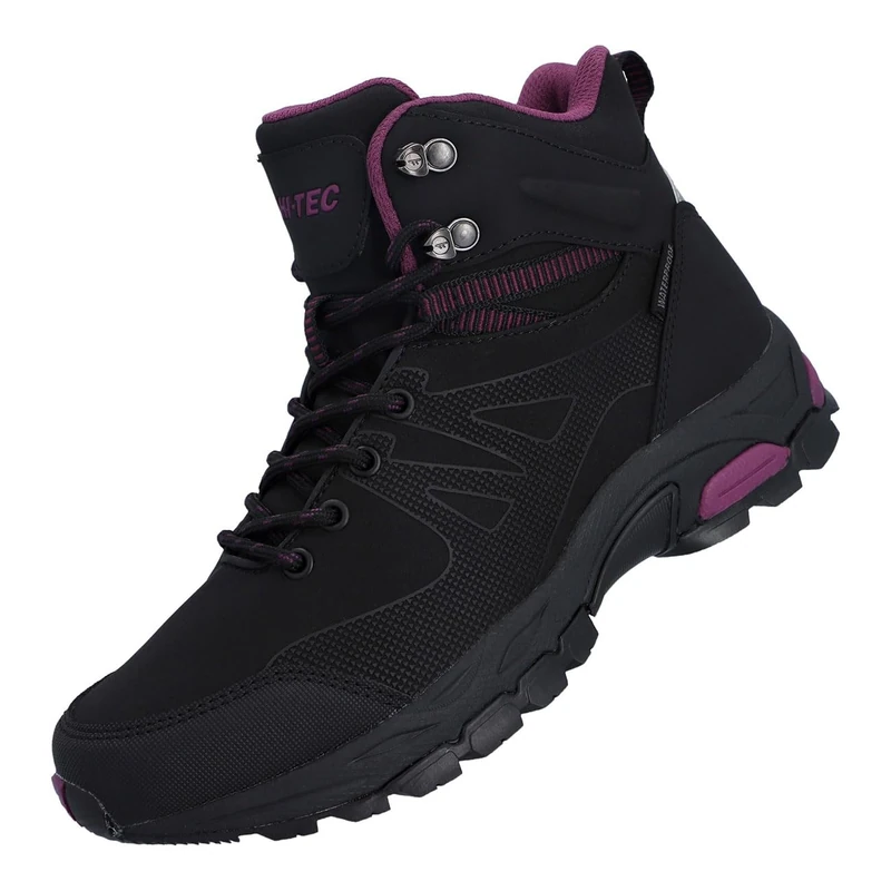 Hi-Tec Female Jackdaw Mid Waterproof Boot, Black, 6 - Image 1