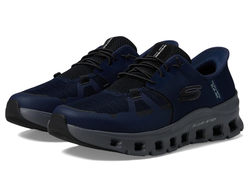 Skechers Men's Glide-Step Pro Hands Free Slip-in Sneaker, Navy/Charcoal, 7 UK Wide - Image 1
