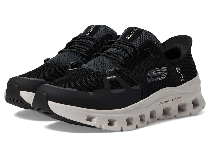 Skechers Men's Glide-Step Pro Hands Free Slip-in Sneaker, Black, 8 UK Wide