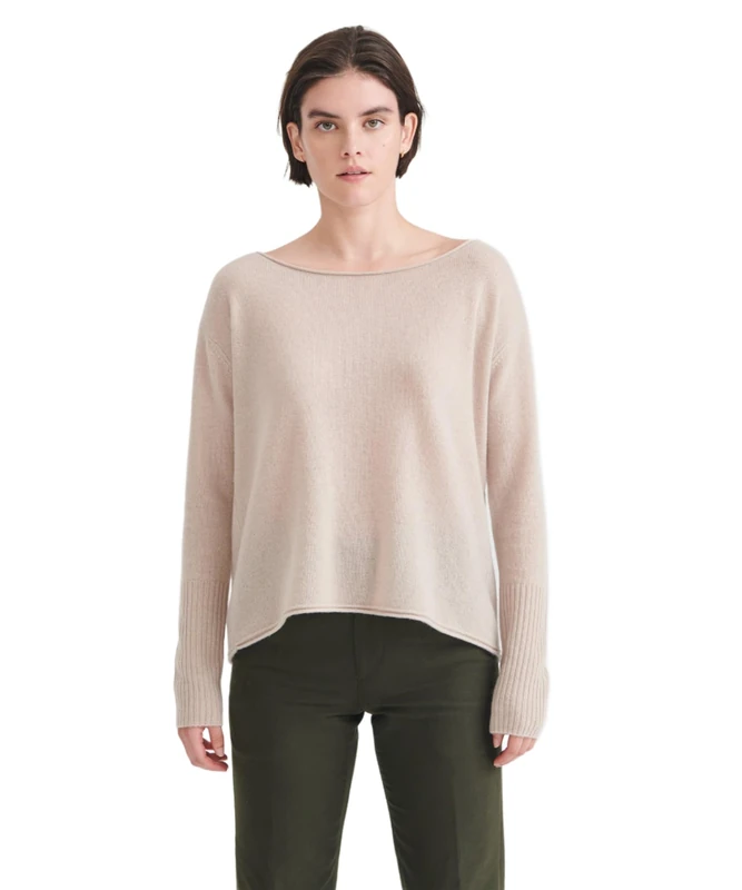 NAADAM Cashmere Boatneck Sweater, Shell, S