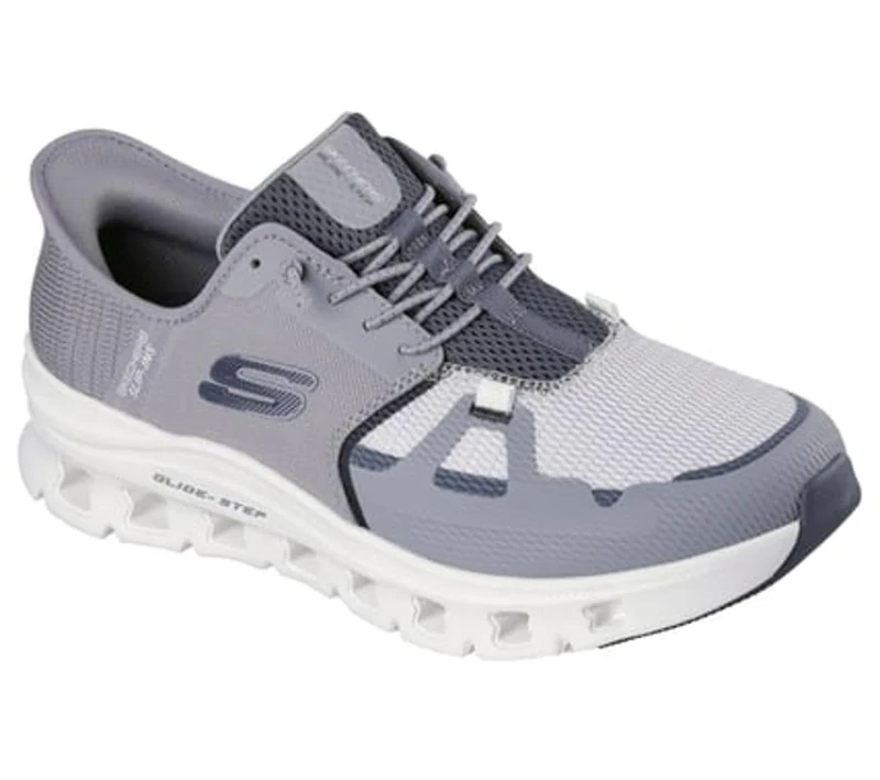 Skechers Men's Glide-Step Pro Hands Free Slip-in Sneaker, Gray/Charcoal, 6.5 UK Wide