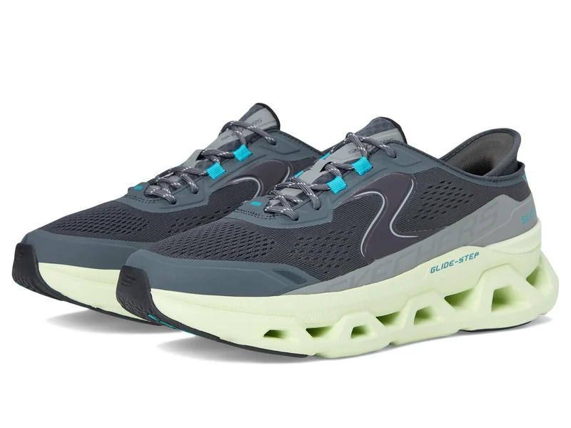 Skechers Men's Glide-Step Altus Hands Free Slip-in Sneaker, Charcoal/Lime, 6.5