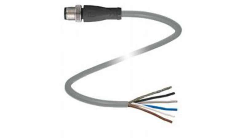 Pepperl+Fuchs 227519 Sensor/Actuator Connector, Assembled M12 Plug, Straight 5.00 m, Number of Poles: