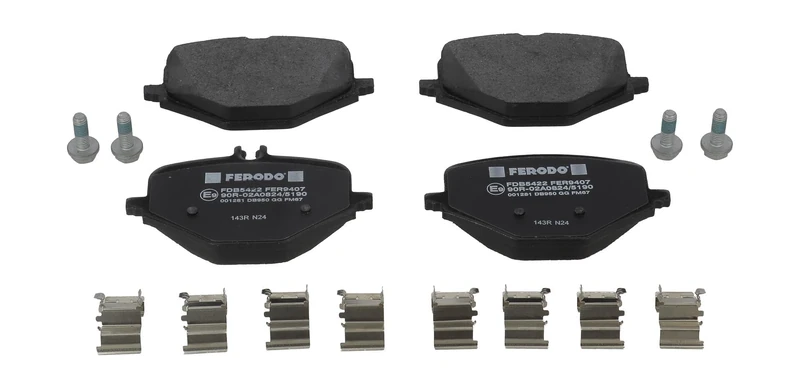 FERODO Brake Pads | FDB5422 | OE-Matching Quality | Eco-Friction Fuse+ Technology | Pack of 4