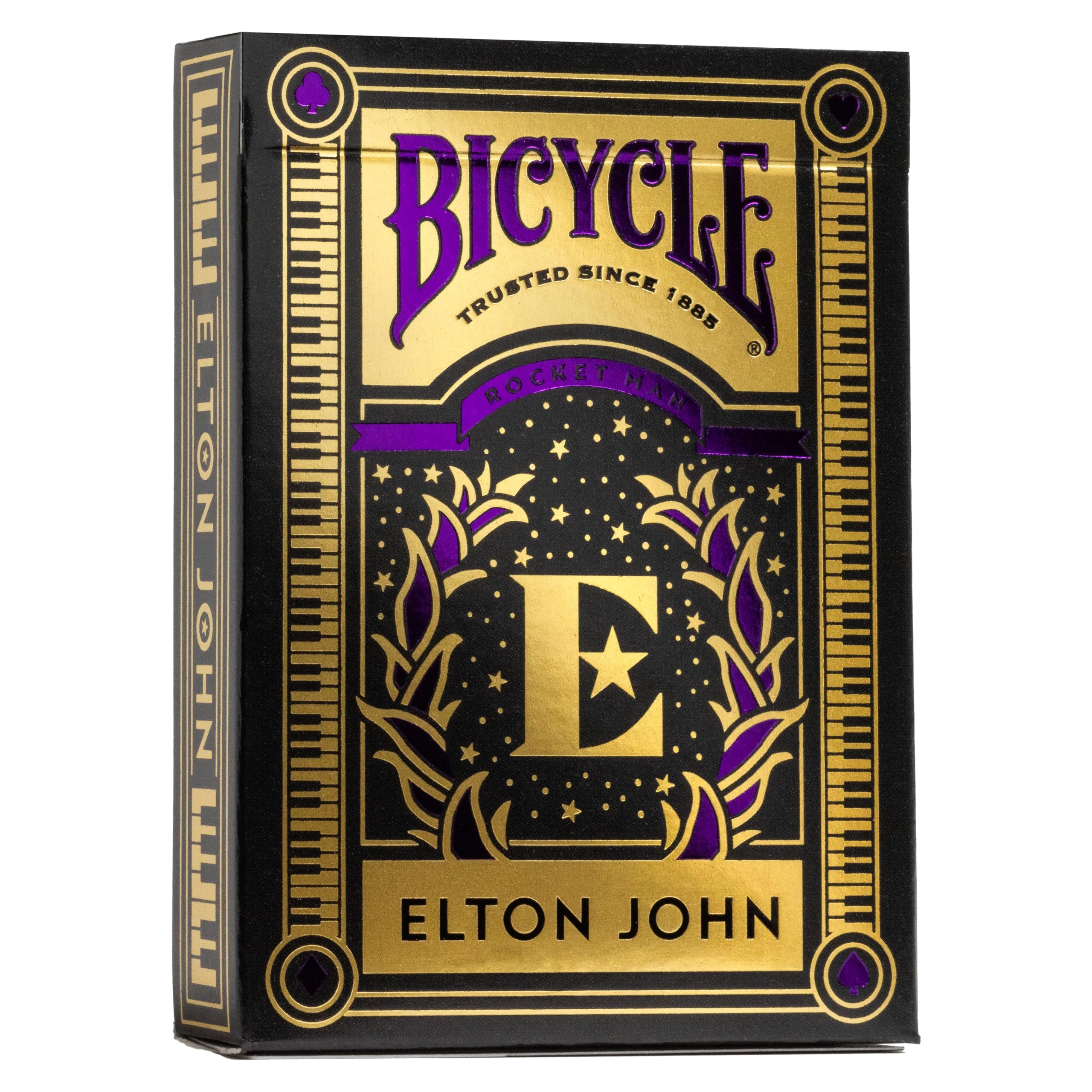 Bicycle® Elton John Playing Cards - 1 Deck, Air Cushion Finish, Professional, Superb Handling & Durability, Great Gift For Card Collectors, Yellow