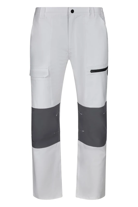 VELILLA 103022S, Multi-Pocket Trekking Trousers, White and Grey, Size L, White and Grey, L