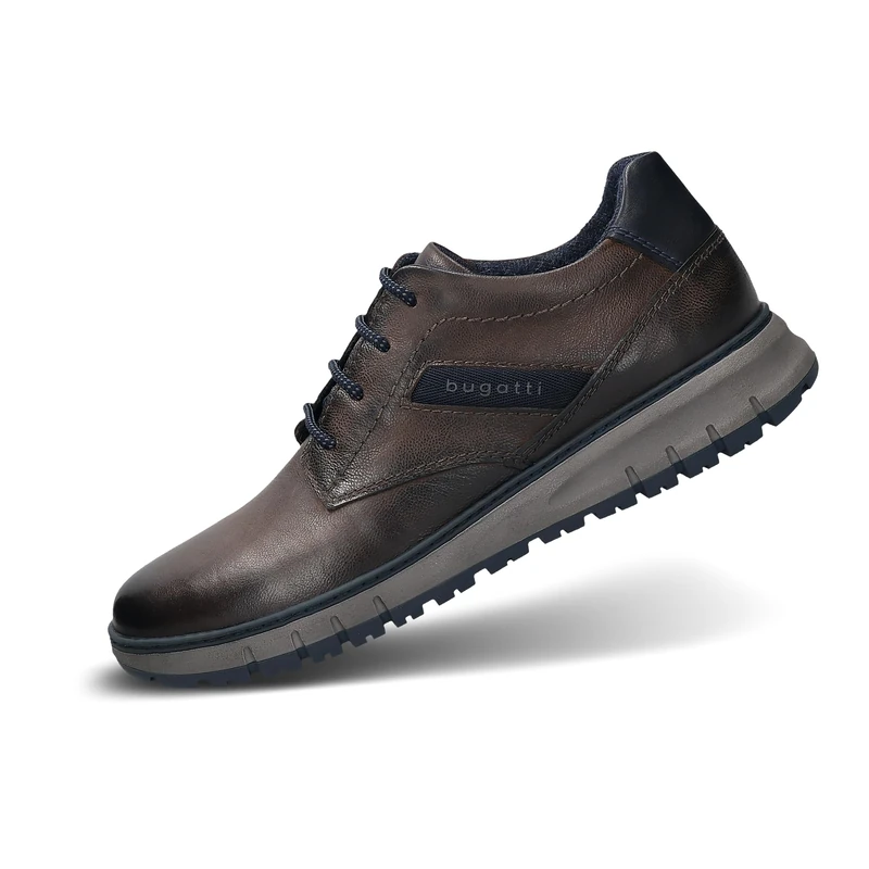 bugatti Men's Trainers, lace-up Shoes, Replaceable Footbed, Darkgray, 11 UK