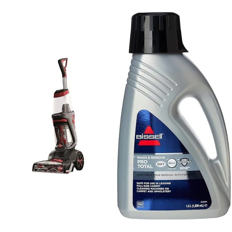 BISSELL ProHeat 2X Revolution Carpet Cleaner | Outcleans the Leading Rental with HeatWave Technology | Carpets Dry in 30 Minutes | 18583 & Wash & Remove Pro Total Formula | 2212E 1.5L