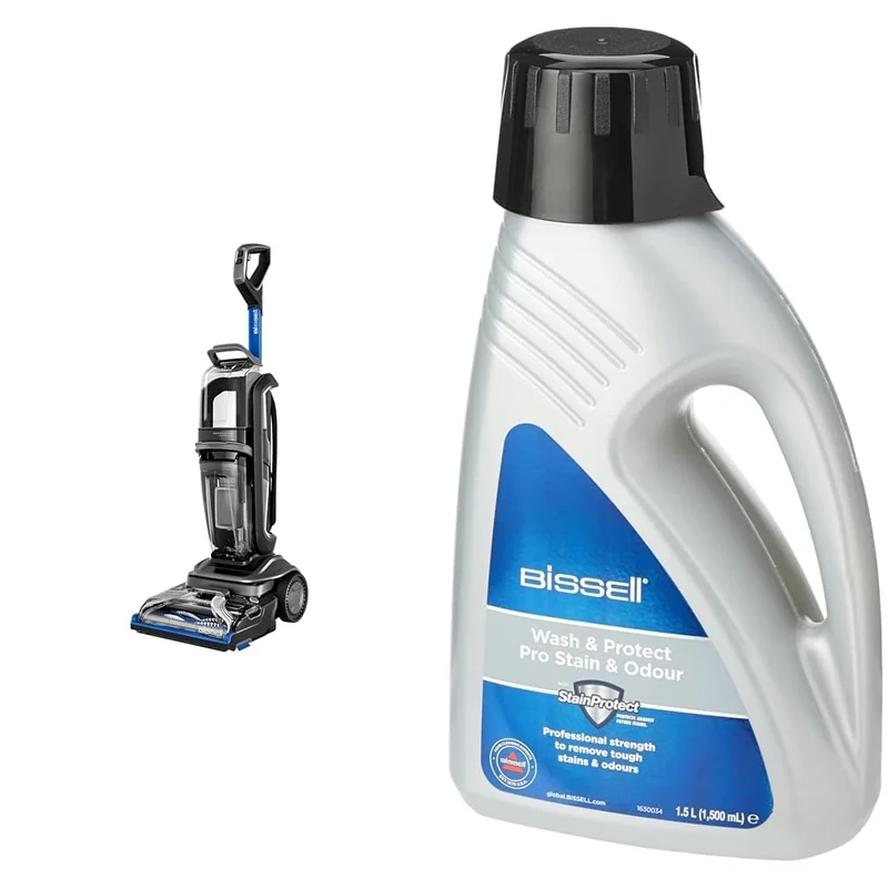 BISSELL Revolution HydroSteam Carpet Cleaner | Remove tough stains with Hydrosteam™ Technology | Carpets Dry in 30 mins* | 3.7L Clean Water Tank | 3670E & Wash & Protect Pro Formula | 1089N 1.5L