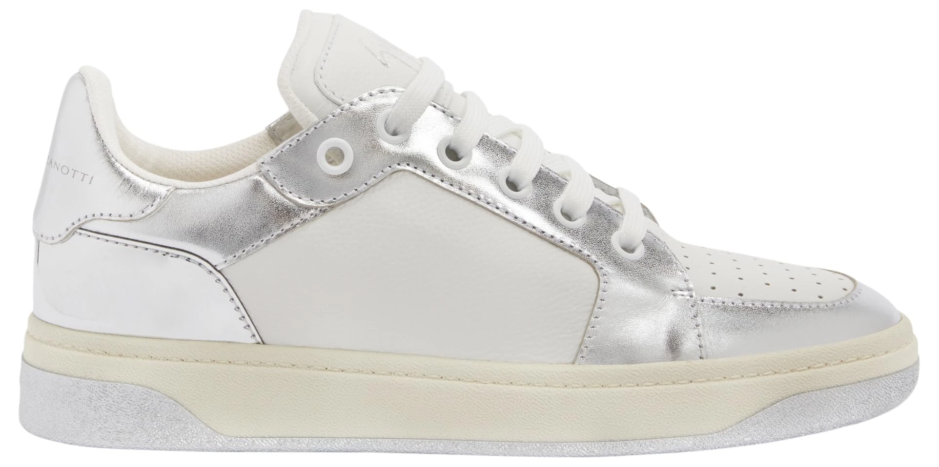 Giuseppe Zanotti, GZ94 Low Top Sneakers, 9, Silver