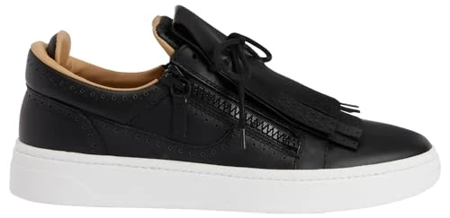 Giuseppe Zanotti, GZ94 Low Top Sneakers, 13, Black Leather