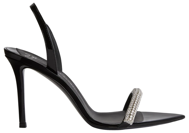 Giuseppe Zanotti Intriigo Galassia Sandals - Black Leather 90mm Heel