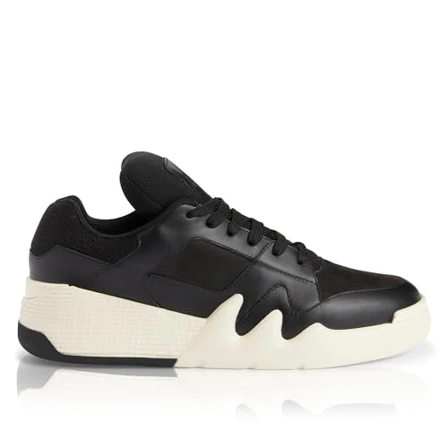 Giuseppe Zanotti, Talon Low Top Sneakers, 6, Black Leather
