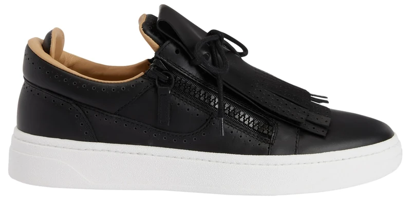 Giuseppe Zanotti, GZ94 Low Top Sneakers, 5, Black Leather