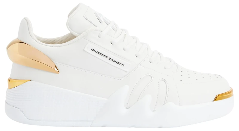 Giuseppe Zanotti, Talon Low Top Sneakers, 13, White Leather