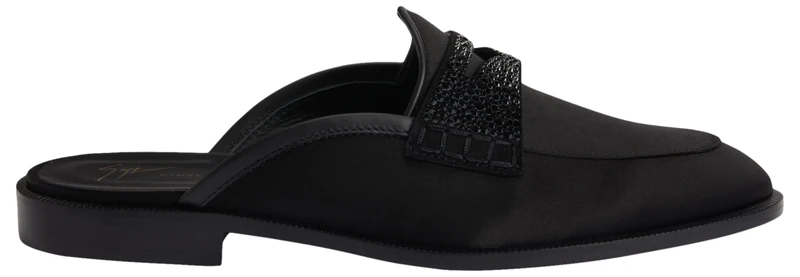 Giuseppe Zanotti, Bizeet Flats, 8.5, Black Fabric