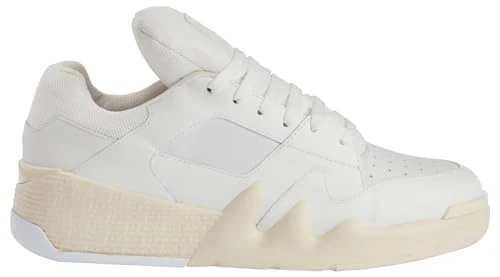 Giuseppe Zanotti, Talon Low Top Sneakers, 6, White Leather