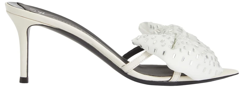 Giuseppe Zanotti, Intriigo Alexandrine Sandals, 4, White Fabric