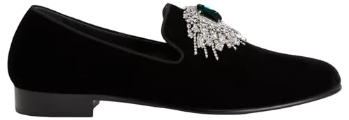 Giuseppe Zanotti, Euphemiee Loafers, 9, Black Velvet