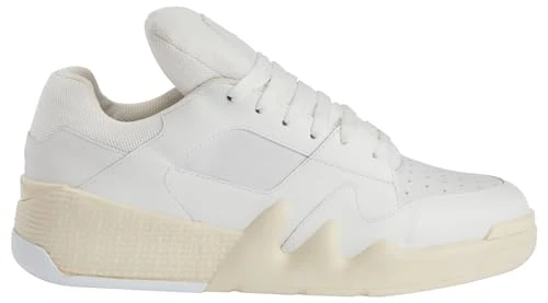 Giuseppe Zanotti, Talon Low Top Sneakers, 4.5, White Leather