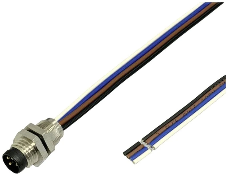 BKL Electronic 2703007 Sensor/Actuator Panel Socket M12 0.5 m Number of Poles 4 Pack of 1 - Image 1