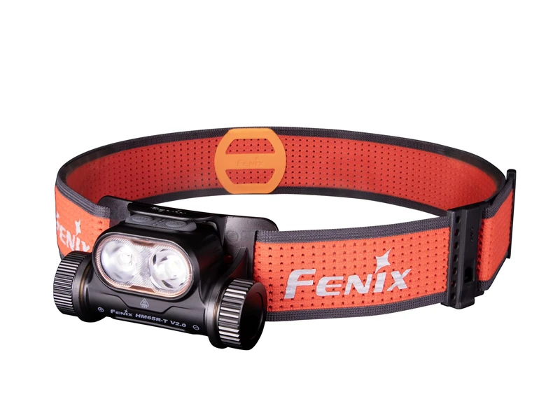 fenix HM65R-T v2.0 Black, Rechargeable Lightweight Running & Outdoor Head Torch | 1600 Lumens | 170m | 300 Hrs Max | Bi-Directional Click Adjustable Sport Headband | White & Warm White Beams | IP68