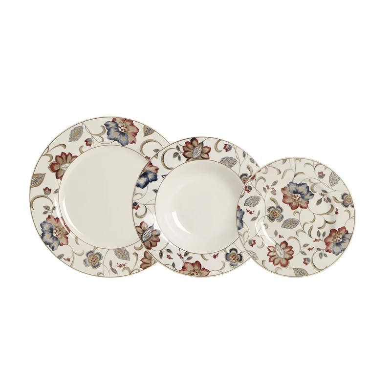 QUEEN'S JACOBEAN - 12 Piece Ceramic Dinnerware - 4 People - Image 1