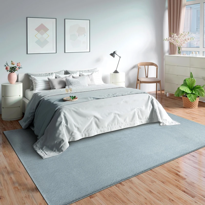 Mia's Teppiche Olivia Living Room/Bedroom Rug - washable - Blue - 160 x 220 cm