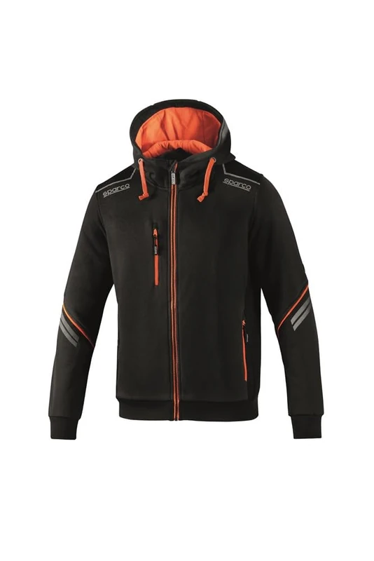 sparco HOODED FULL ZIP, Orange, XL