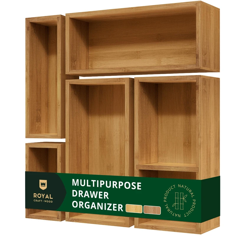 ROYAL CRAFT WOOD Premium Carbonized Bamboo Sticky Note Holder – Elegant & Durable Post-It Note Dispenser for Office Desk Organization