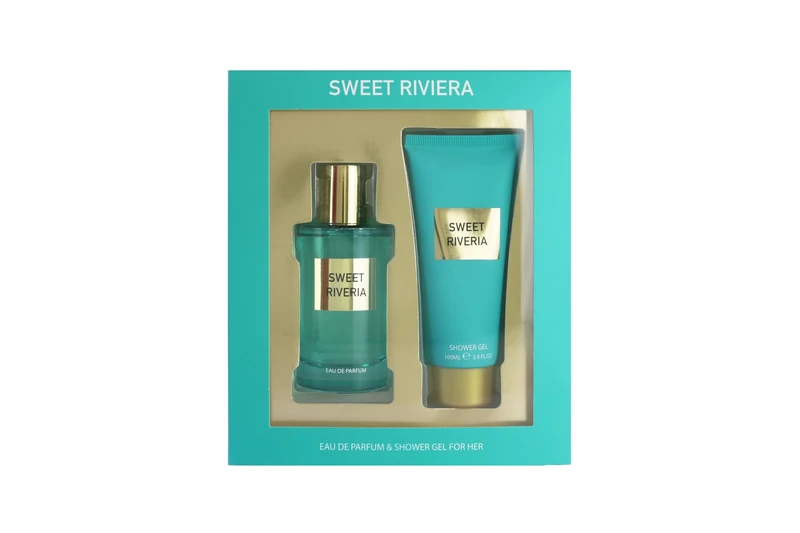 Sweet Riviera Women’s 2 Piece Gift Set by Laurelle London, 100ml Eau De Parfum & Shower Gel, Ladies Perfume and Bath Gift Set for Women
