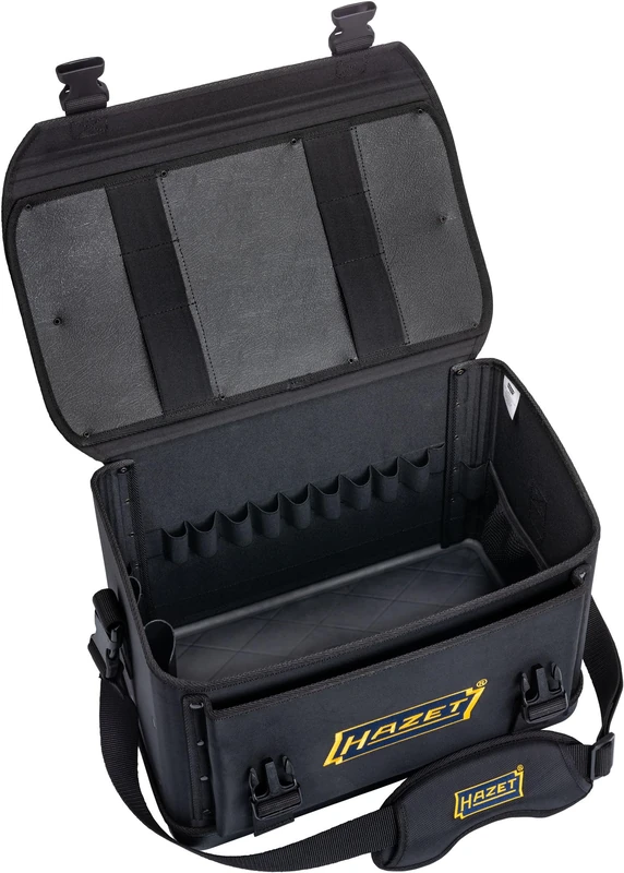 HAZET Large Tool Bag Empty 191T-2L, Tool Box Suitable for Construction Sites, Robust Polyester Case, Padded Shoulder Strap, Quick Tool Organisation