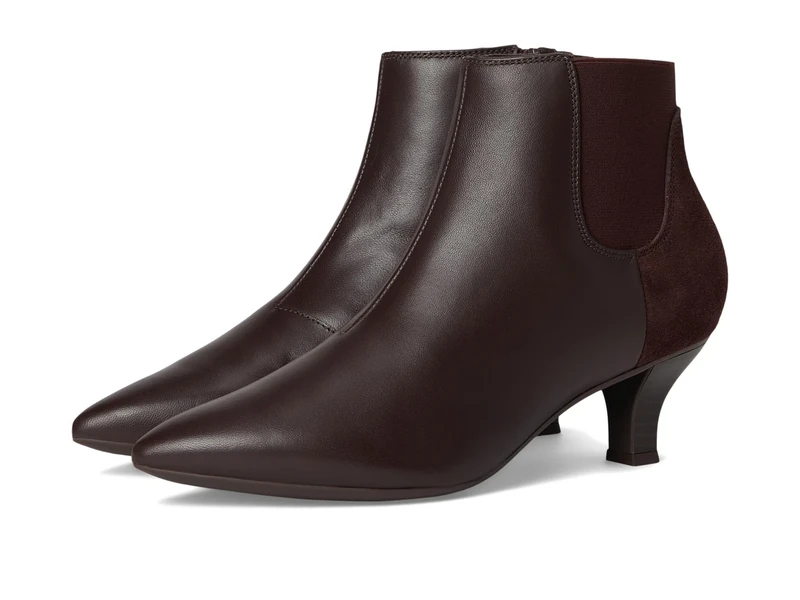 Clarks Women's Kepley Erin Fashion Boot, Dark Brown Leather, 6.5 Wide