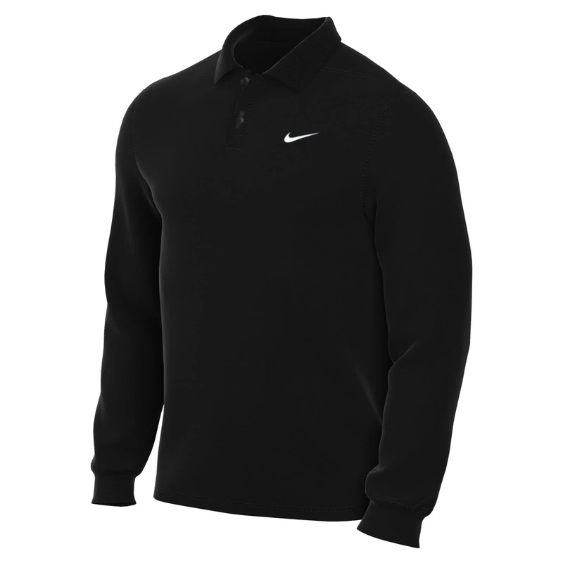 Nike M NK DF VCTRY Solid LS Polo Golf ShirtMen, Black/White, CH