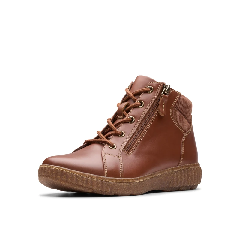 Clarks Women's Caroline Park Ankle Boot, Tan Combi, 4 UK