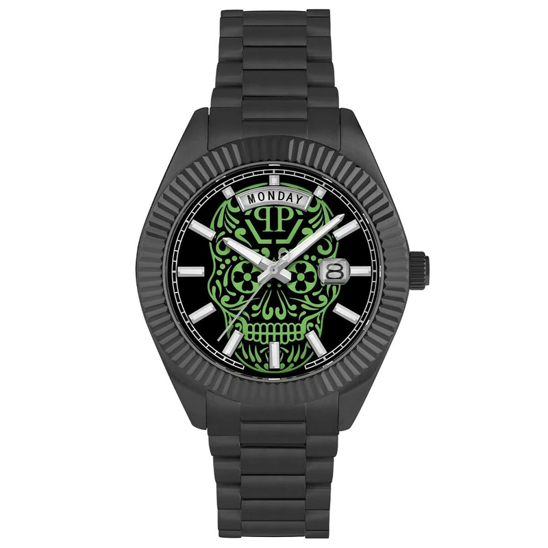 Philipp Plein Men Analogue Quartz Watch with Stainless Steel Strap PWPNA0724