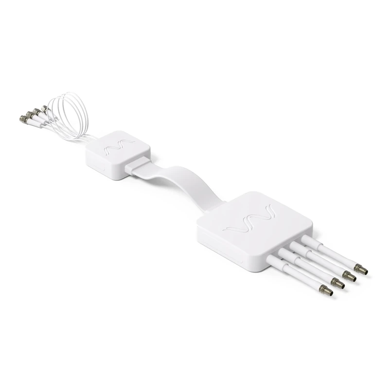 Waveform Window Entry Cable: Low-Loss, Ultra Flat-Ribbon 4-in-1 Passthrough Cable | SMA Male to SMA Female | for Windows and Doors