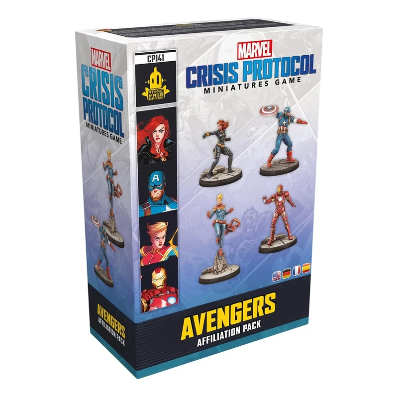 ATOMIC MASS GAMES | Marvel Crisis Protocol: Avengers Affiliation Pack | Miniatures Board Game | Ages 14+ | 2 Players | 90 Minutes Playing Time