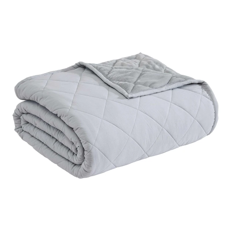 Eddie Bauer - Queen Blanket, Soft & Cozy Bedding, Quilted Home Decor (Classic Solid Grey, Queen)