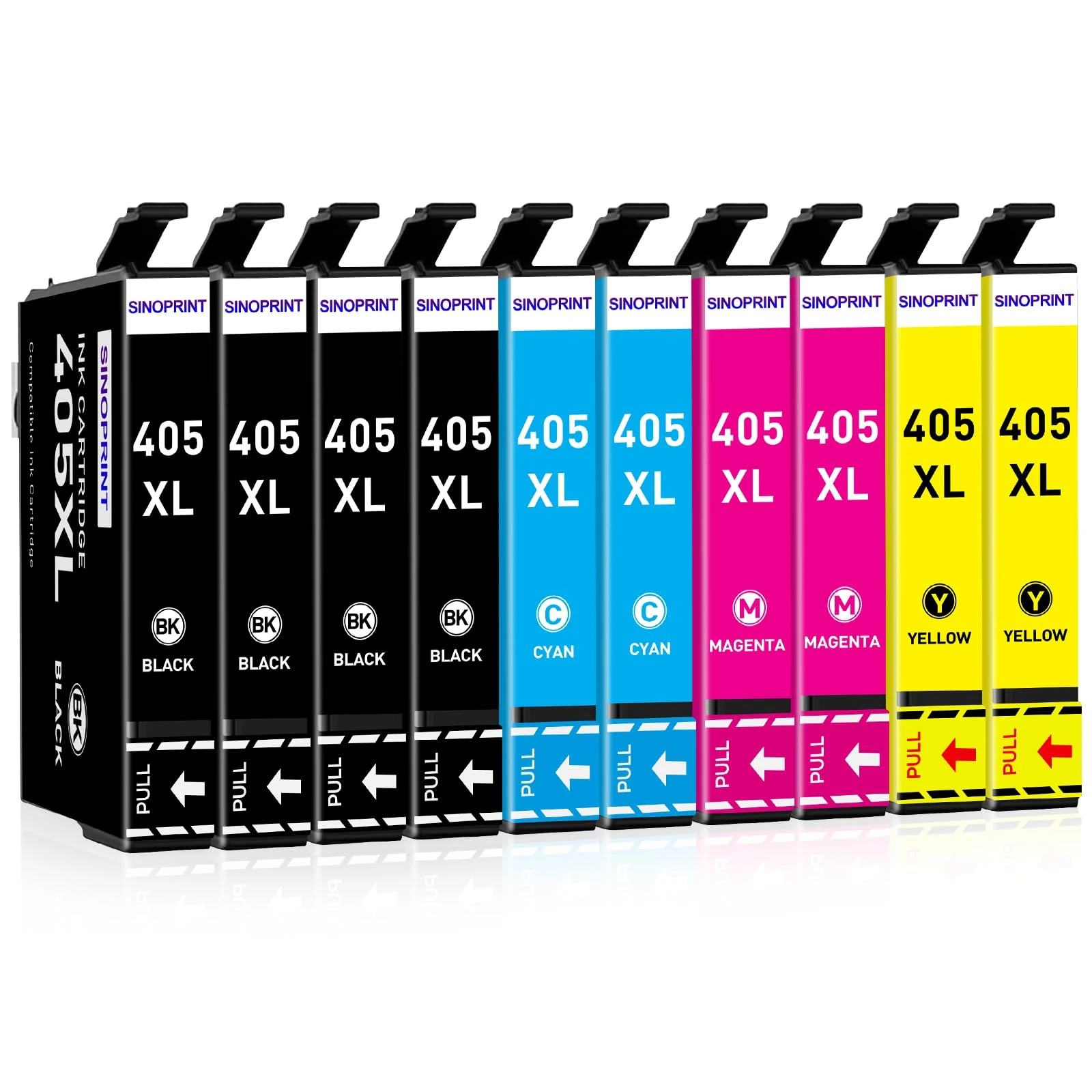 SINOPRINT 10 Pack 405 XL Ink Cartridges Compatible with Epson 405XL Multipack for WorkForce Pro WF-4830 WF-7840 WF-4820 WF-3820 WF-3825 WF-4825 WF-7830 WF-7835 WF4830 WF7840 WF4820 WF3820 WF7830