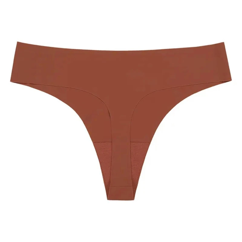 VHPNWJOB Underwear Women Women'S Seamless T-Back T-Shaped Panties Low Waist Sports Underwear Women'S Breathable Thong-Skin Brown-Xl-1Pc