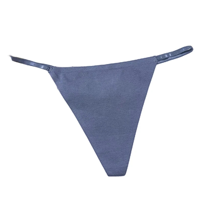 VHPNWJOB Underwear Women T-Shaped Sports Invisible Briefs Low Waist Thong Female Lingerie G-String Underwear-Blue-L-1Pc