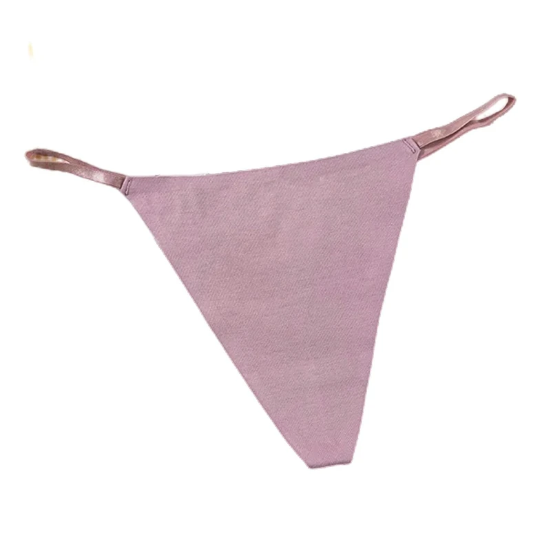 VHPNWJOB Underwear Women T-Shaped Sports Invisible Briefs Low Waist Thong Female Lingerie G-String Underwear-Bean Paste-L-1Pc