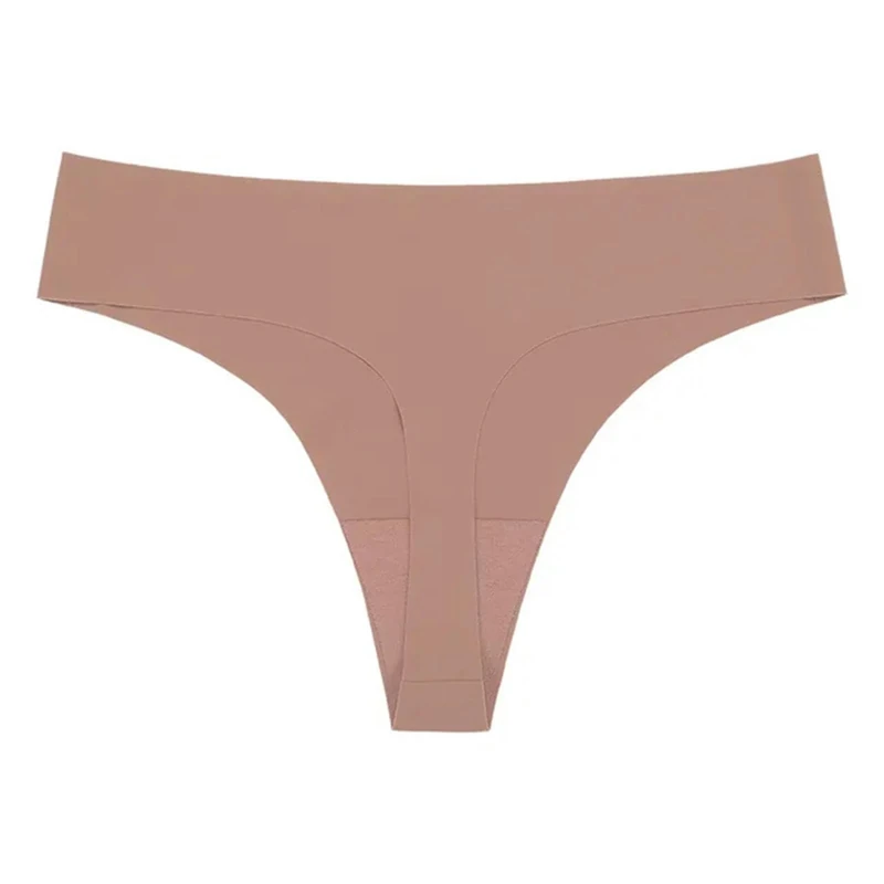 VHPNWJOB Underwear Women Women'S Seamless T-Back T-Shaped Panties Low Waist Sports Underwear Women'S Breathable Thong-Skin Apricot-Xl-1Pc